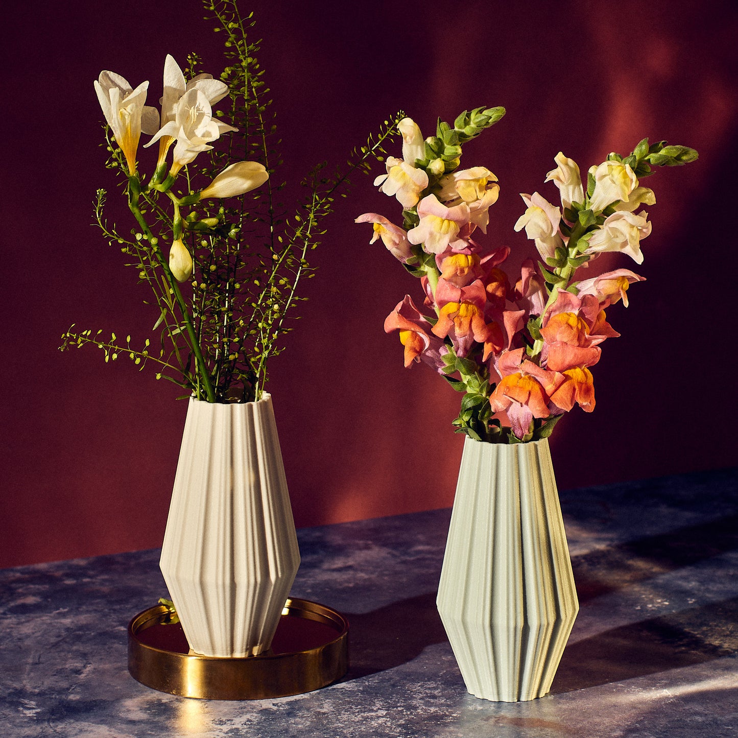 Mid-Century style fluted vase