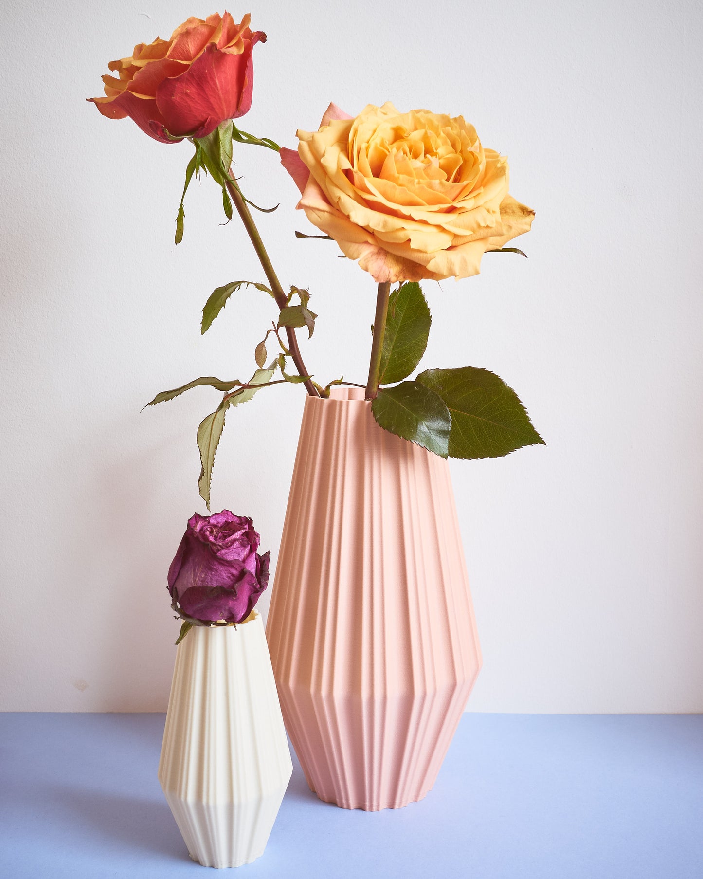 Mid-Century style fluted vase