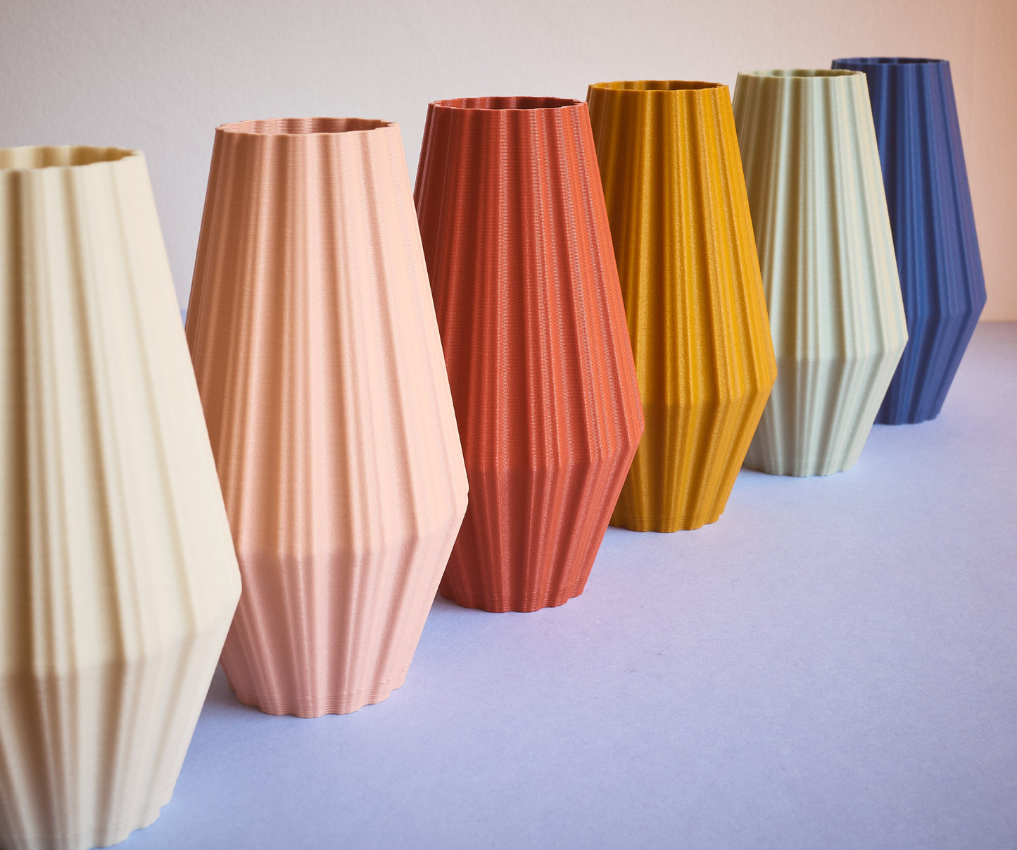 Mid-Century style fluted vase